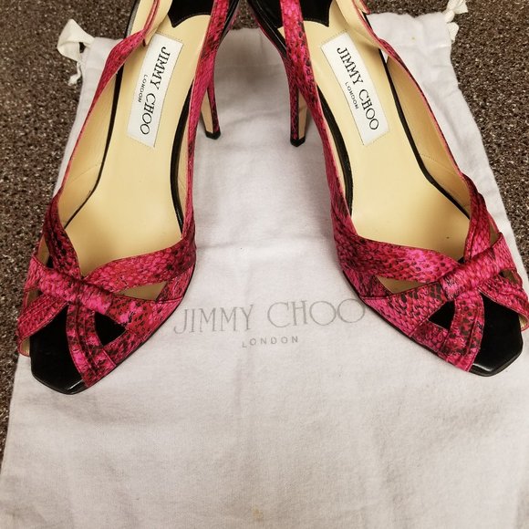 Jimmy Choo Silk/Leather Sandal size 8 - Picture 2 of 4